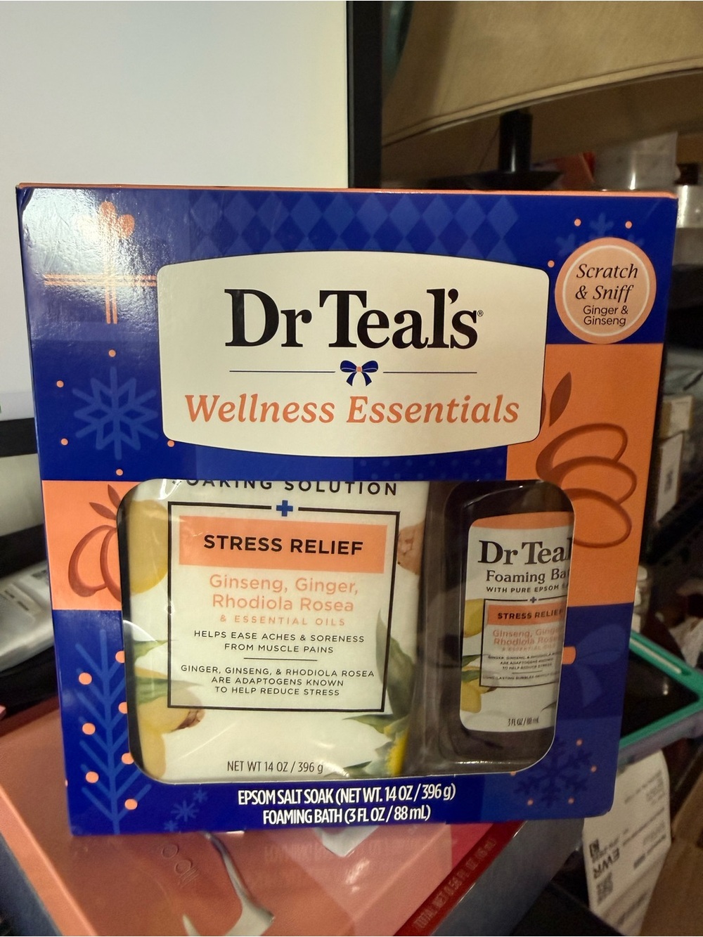 Dr Teal's Wellness Essentials Stress Relief Bath Set - Orange and Blue